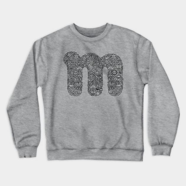 letter M Crewneck Sweatshirt by nabilllll